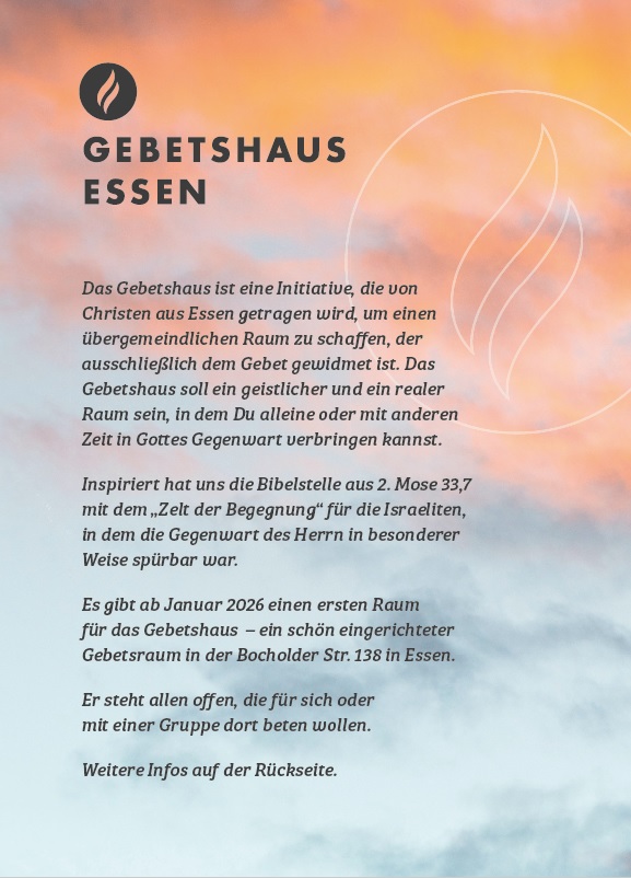 Gebets Flyer Vorderseite